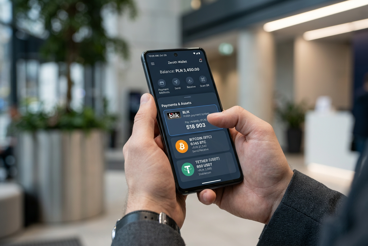 Metody płatności BLIK i Krypto w kasynie online na smartfonie